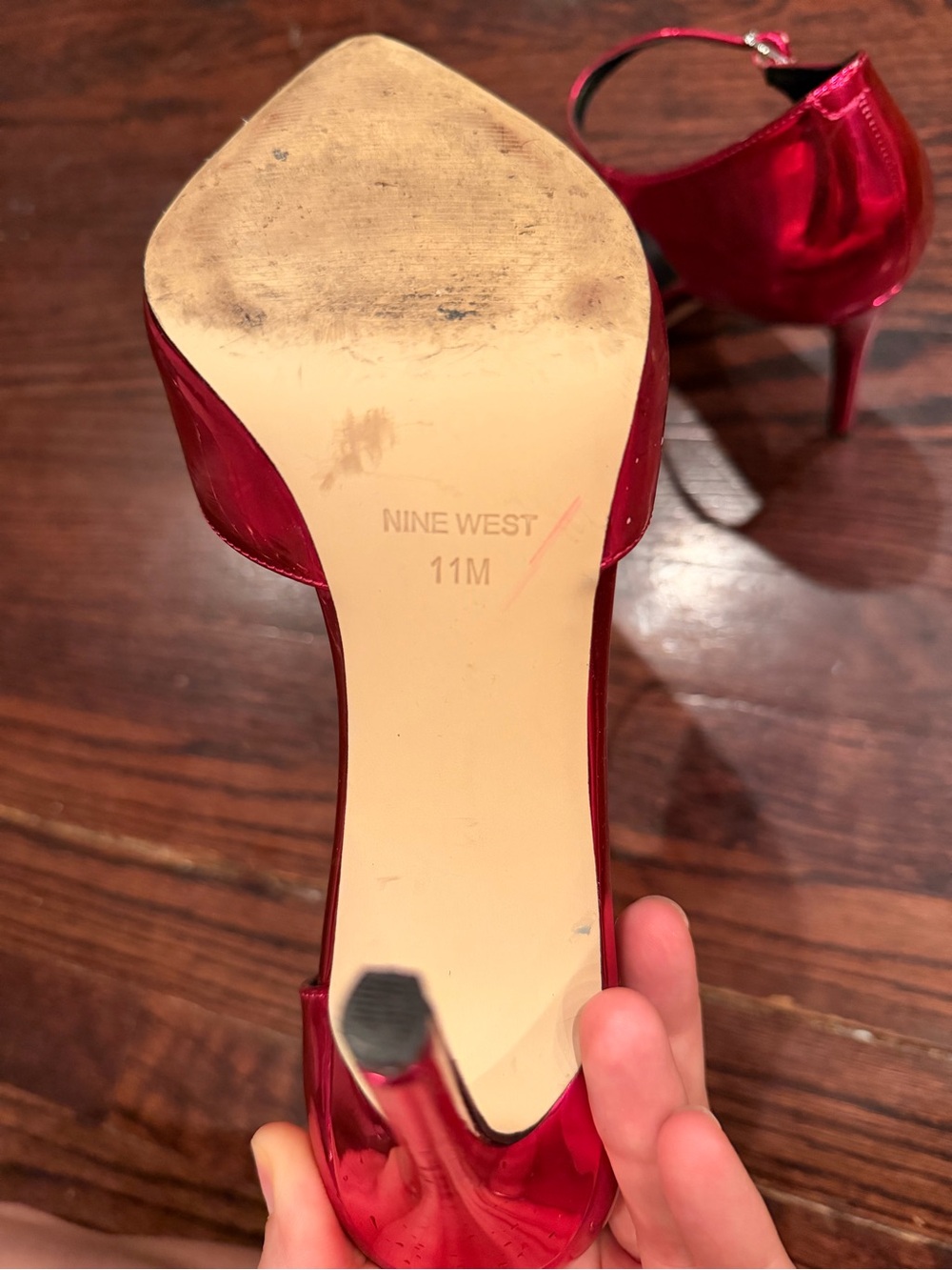 Nine West Shiny Hot Pink Heels - Picture 4 of 4